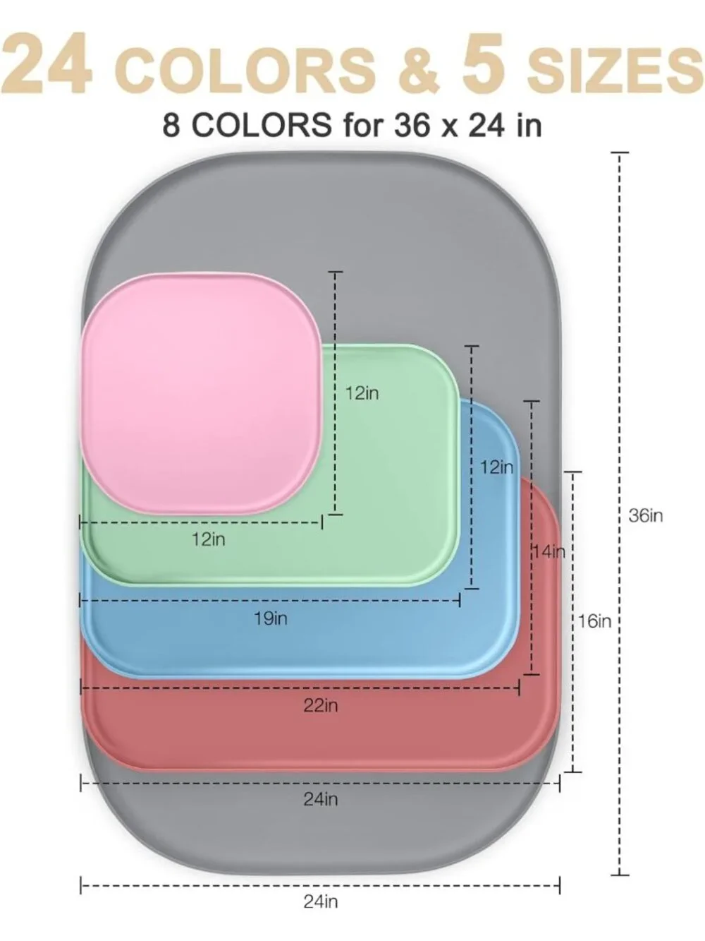 Waterproof Silicone Pet Food Mat with Raised Edge for Dogs & Cats - Easy Clean